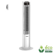 Ventilateur tour DC 110 cm - Blanc - Grille plastique - Télécommande