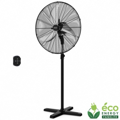 Ventilateur sur pied DC Pro 65 cm avec Télécommande - Noir