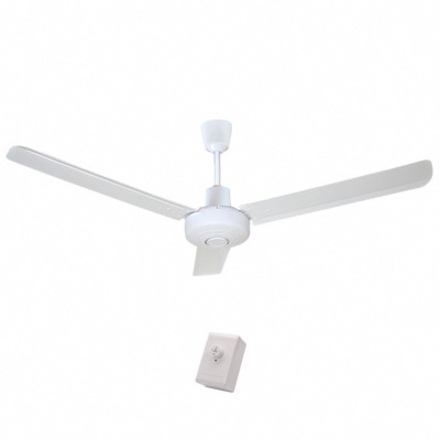 Brasseur d'air AC blanc 142 cm avec Variateur - 3 pales