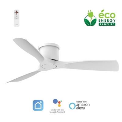 Brasseur d'air DC 132cm avec télécommande - 3 pales - Blanc