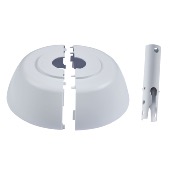 Kit tube 105mm/coupelle 2 parties - Plafond bas - Pour série FANDC52 - Blanc