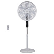 Ventilateur sur pied 45 cm - Blanc - Plastique - Télécommande