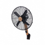 Ventilateur 3 en 1 sur Pied, Table, Mural 40 cm avec Télécommande - Bois et noir