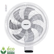 Ventilateur mural DC 40cm avec télécommande - Grilles plastiques - Blanc