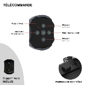Ventilateur sur pied DC Pro 50 cm avec Télécommande - Noir