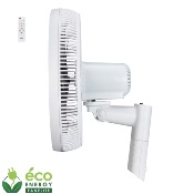 Ventilateur mural DC 40cm avec télécommande - Grilles plastiques - Blanc