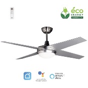 Brasseur d'air DC gris 132 cm avec Télécommande - LED - 4 pales