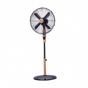 Ventilateur 3 en 1 sur Pied, Table, Mural 40 cm avec Télécommande - Bois et noir