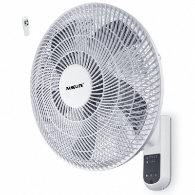 Ventilateur mural 40 cm avec Télécommande - Blanc - Grille plastique