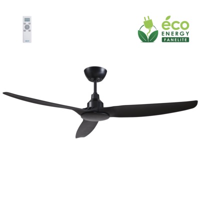Brasseur d'air DC 132cm avec télécommande - 3 pales - Noir