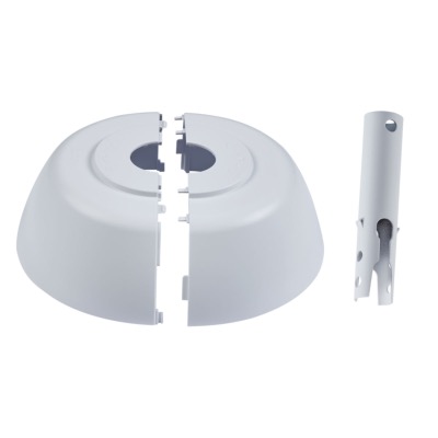 Kit tube 105mm/coupelle 2 parties - Plafond bas - Pour série FANDC52 - Blanc