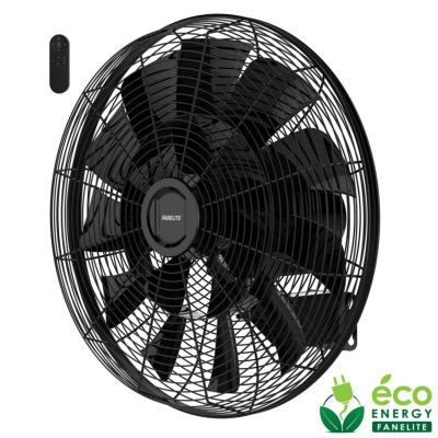 Ventilateur mural DC Pro 45cm avec télécommande - Noir