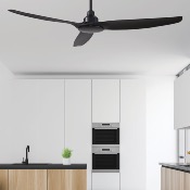 Brasseur d'air DC 132cm avec télécommande - 3 pales - Noir