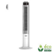 Ventilateur tour DC 110 cm - Blanc - Grille plastique - Télécommande