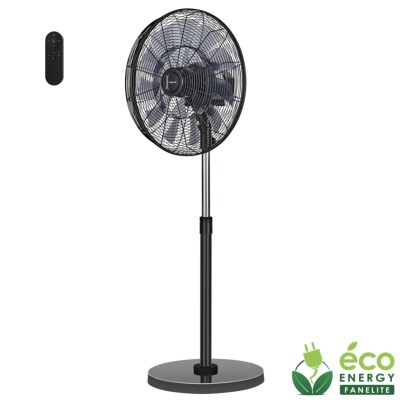 Ventilateur sur pied DC Pro 45 cm avec Télécommande - Noir