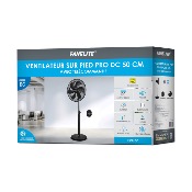 Ventilateur sur pied DC Pro 50 cm avec Télécommande - Noir