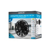 Ventilateur mural DC Pro 45cm avec télécommande - Noir