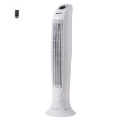 Ventilateur tour 86 cm - Blanc - Grille plastique - Télécommande