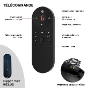 Ventilateur sur pied DC Pro 45 cm avec Télécommande - Noir
