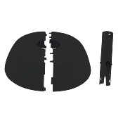 Kit tube 105mm/coupelle 2 parties - Plafond bas - Pour série FANDC52 - Noir
