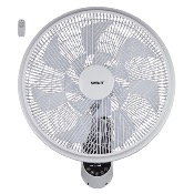 Ventilateur mural 45 cm - Blanc - Plastique - Télécommande