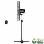 Ventilateur sur pied DC Pro 65 cm avec Télécommande - Noir