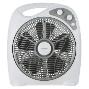 Ventilateur table/sol 30cm - Grilles plastiques - Blanc et gris