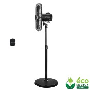 Ventilateur sur pied DC Pro 50 cm avec Télécommande - Noir