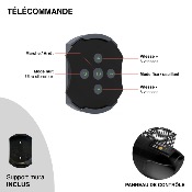 Ventilateur sur pied DC Pro 65 cm avec Télécommande - Noir