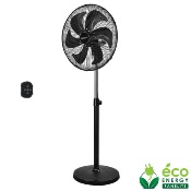 Ventilateur sur pied DC Pro 50 cm avec Télécommande - Noir